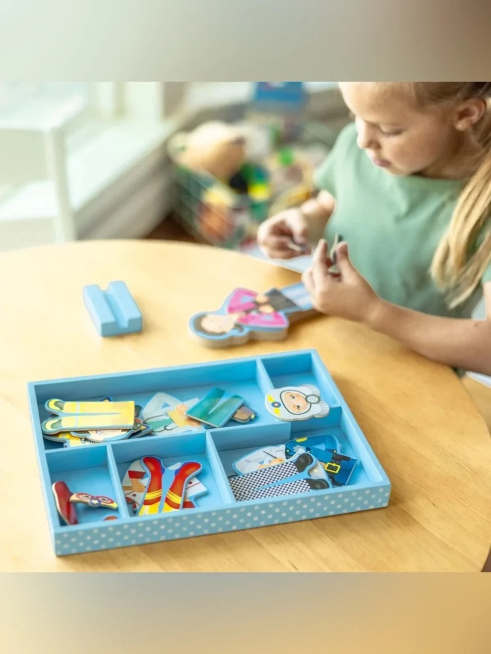 Melissa & Doug Magnetic Wooden Dress-Up Julia Doll Play Set
